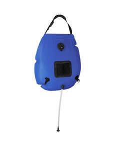 Sac de duș de camping, albastru, 20 l, pvc