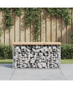 Bancă de grădină, design gabion, 83x31,5x42 cm, lemn masiv pin