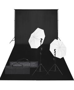 Kit studio foto cu set de lumină și fundal