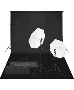 Kit studio foto cu set de lumină și fundal