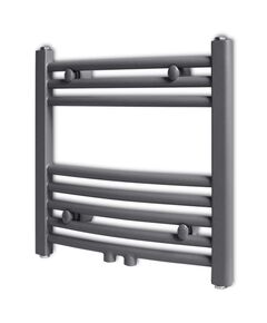 Radiator port-prosop încălzire centrală baie, curbat, 480x480 mm, gri