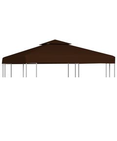 Acoperiș de pavilion, 2 niveluri, maro, 3x3 m, 310 g/m²