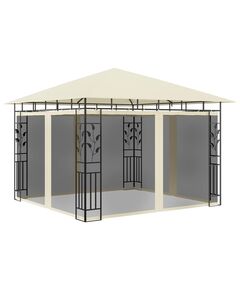 Pavilion cu plasă anti-țânțari, crem, 3x3x2,73 m, 180 g/m²