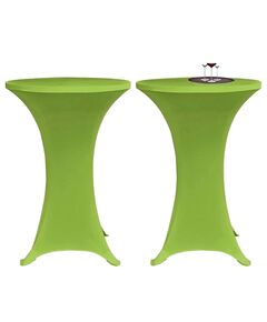 Husă elastică pentru masă, 2 buc., verde, 70 cm