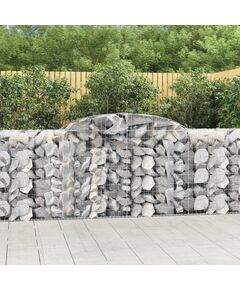 Coșuri gabion arcuite 2 buc, 300x50x100/120 cm fier galvanizat