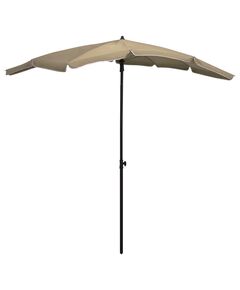 Umbrelă de grădină cu stâlp, gri taupe, 200x130 cm