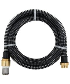 Furtun de aspirație cu racorduri din alamă, negru 1,1" 15 m pvc