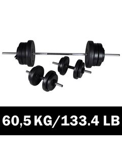 Set haltere+2 gantere 60,5kg