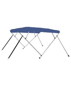 Parasolar barcă bimini cu 4 arcuri, albastru, 243x210x137 cm