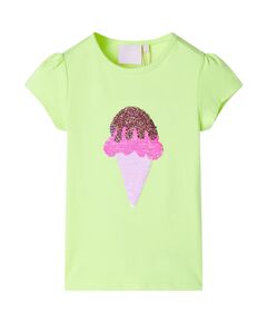 Tricou pentru copii, galben neon, 128