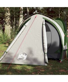 Cort de camping 2 persoane, verde, 320x140x120 cm, tafta 185t