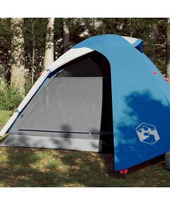 Cort de camping 2 persoane albastru, 264x210x125 cm, tafta 185t