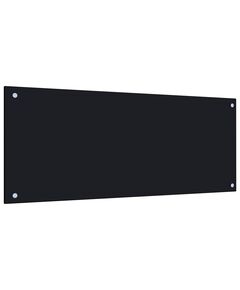 Panou antistropi de bucătărie, negru 100x40cm sticlă securizată