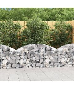 Coș gabion arcuit, 150x30x60/80 cm, fier galvanizat