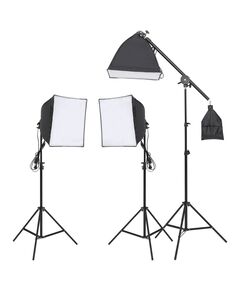 Set de iluminat pentru studio cu trepied și softbox