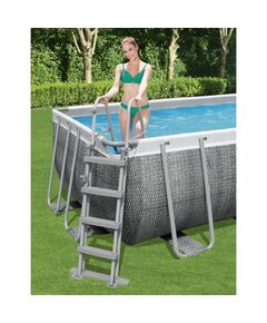 Bestway scară de siguranță piscină cu 4 trepte flowclear, 122 cm