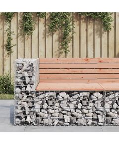 Bancă de grădină design gabion 92x71x65,5 cm lemn masiv douglas