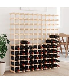 Raft de vin pentru 120 sticle 112,5x23x123,5 cm lemn masiv pin