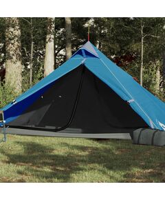 Cort de camping 1 persoane albastru, 255x153x130 cm, tafta 185t