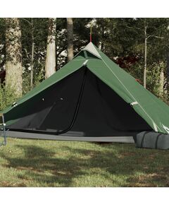 Cort de camping 1 persoane, verde, 255x153x130 cm, tafta 185t