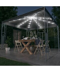 Pavilion cu șir de lumini led, antracit, 300x300cm