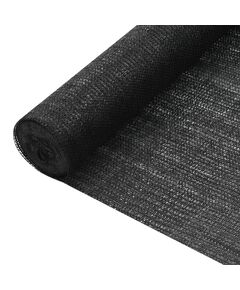 Plasă protecție intimitate, negru, 1x50 m, hdpe, 75 g/m²