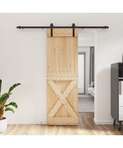 Ușă glisantă cu set de feronerie 70x210 cm, lemn masiv de pin