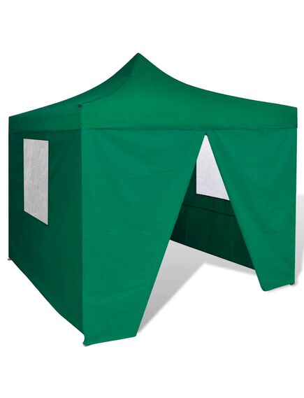 41468  green foldable tent 3 x 3 m with 4 walls