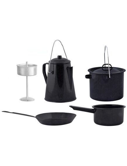 Esschert design set de gătit pentru exterior, 4 piese, negru, ff215