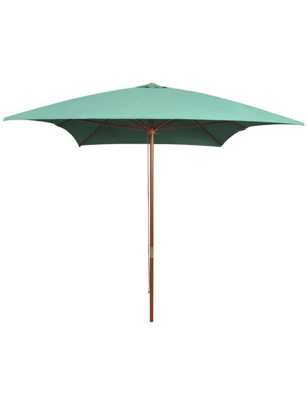 Umbrelă de soare cu stâlp de lemn 200x300 cm, verde