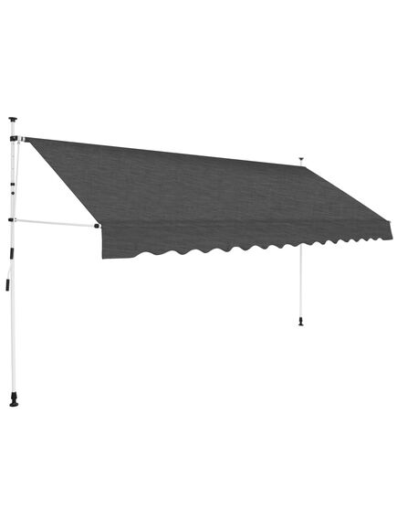 Copertină retractabilă manual, antracit, 350 cm