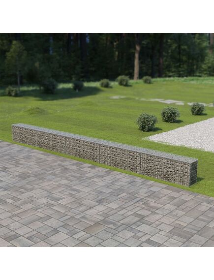 Gabion perete cu capace, 600 x 30 x 50 cm, oțel galvanizat