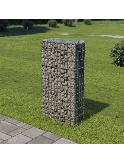 Perete gabion cu capace, 50 x 20 x 100 cm, oțel galvanizat