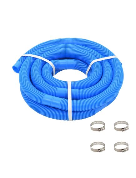 Furtun de piscină cu cleme, albastru, 38 mm, 6 m