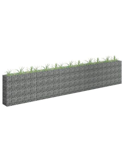 Strat înălțat gabion, 450 x 30 x 90 cm, oțel inoxidabil