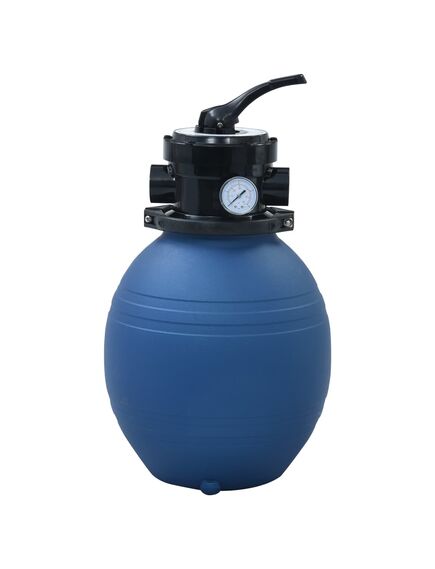 Filtru cu nisip pentru piscină supapă 4 poziții albastru 300 mm