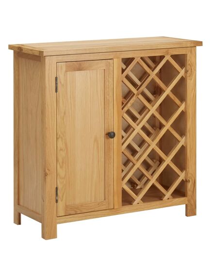 Dulap sticle de vin, 11 sticle, 80x32x80 cm, lemn de stejar