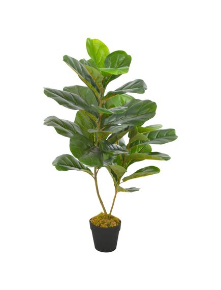 Plantă artificială ficus cu ghiveci, verde, 90 cm