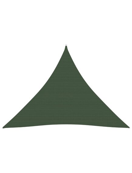 Pânză parasolar, verde închis, 3,6x3,6x3,6 m, hdpe, 160 g/m²