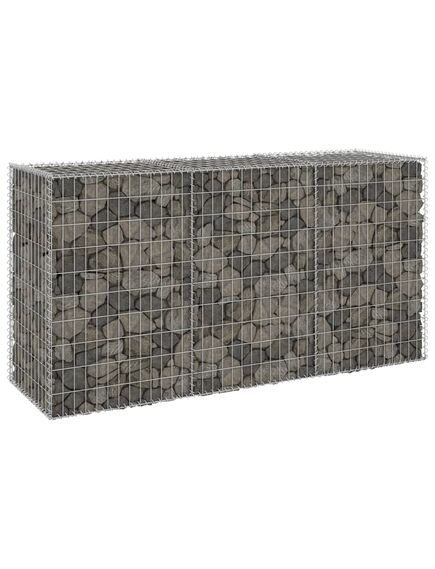 Perete gabion cu capace, 200 x 60 x 100 cm, oțel galvanizat