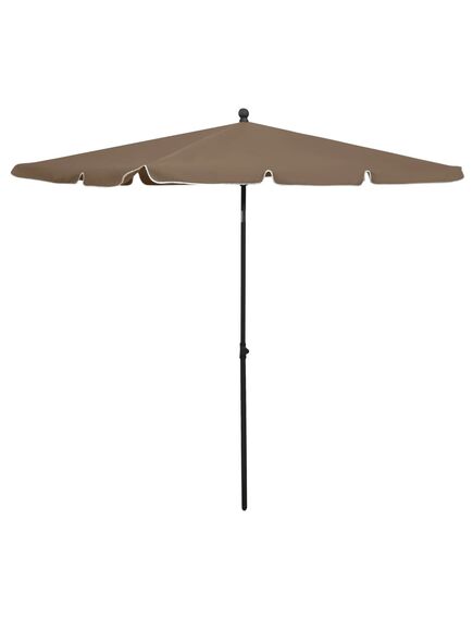 Umbrelă de grădină cu stâlp, gri taupe, 210x140 cm