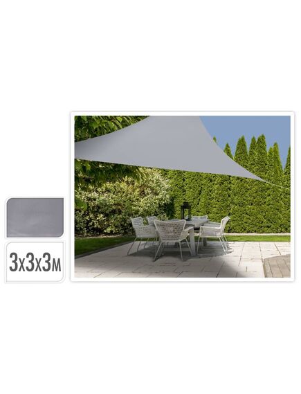 Progarden parasolar din pânză, gri, 3x3x3 m, triunghi