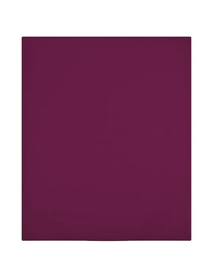 Cearșaf de pat cu elastic, bordo, 90x200 cm, bumbac