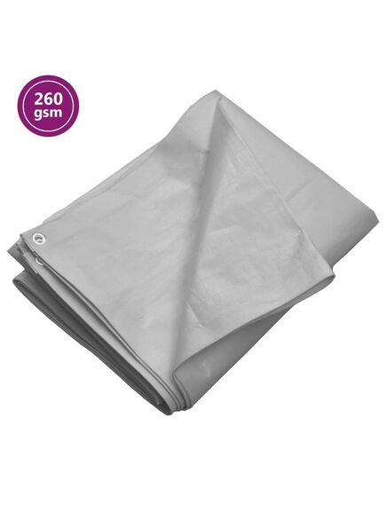 Prelată 260 g/m², gri, 4x6 m, hdpe