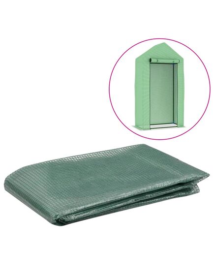 Copertină de rezervă pentru seră (0,5 m²), verde, 50x100x190 cm