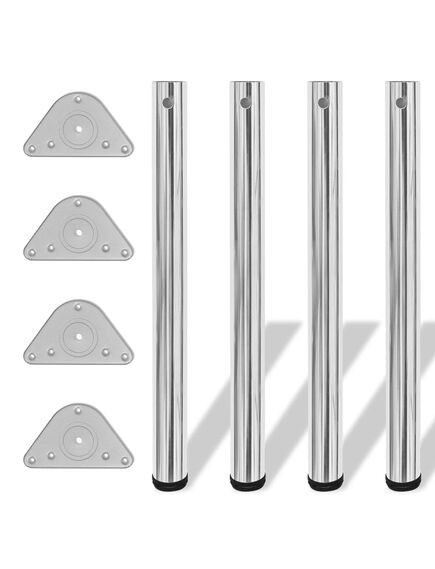 Picioare de masă reglabile pe înălțime, crom, 710 mm
