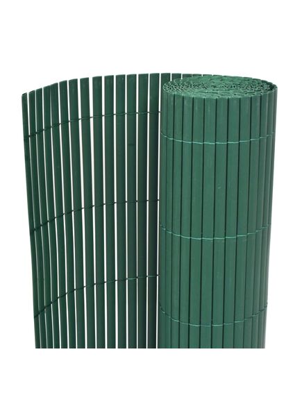 Gard de grădină cu două fețe, verde, 90 x 500 cm, pvc