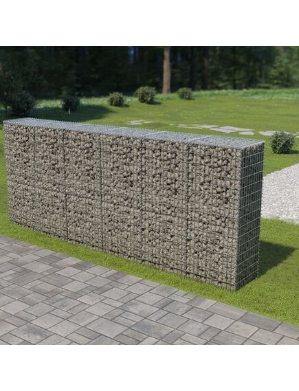 Perete gabion cu capace, 300 x 50 x 150 cm, oțel galvanizat