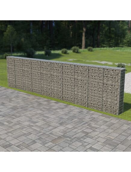 Perete gabion cu capace, 600 x 30 x 150 cm, oțel galvanizat