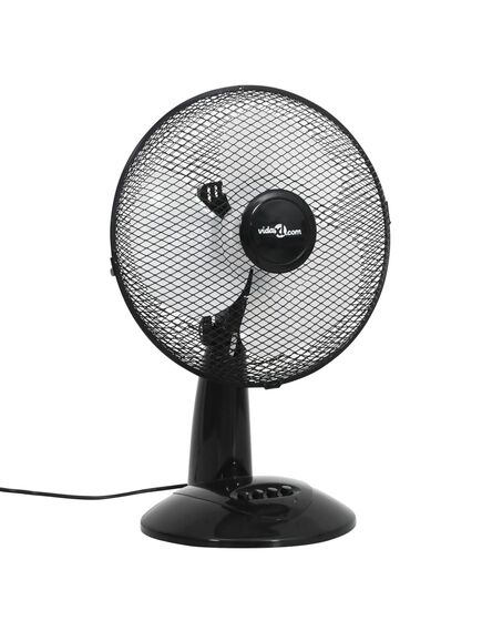 Ventilator de masă cu 3 viteze, negru, 30 cm, 40 w